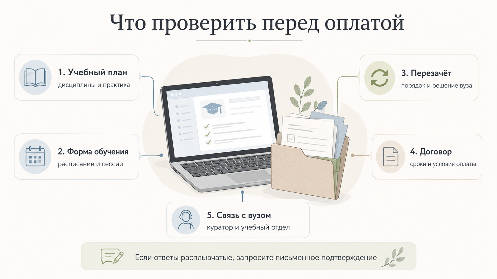 Что проверить перед оплатой